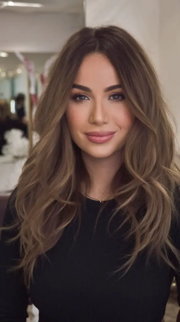 Ash Brown with Platinum Streaks