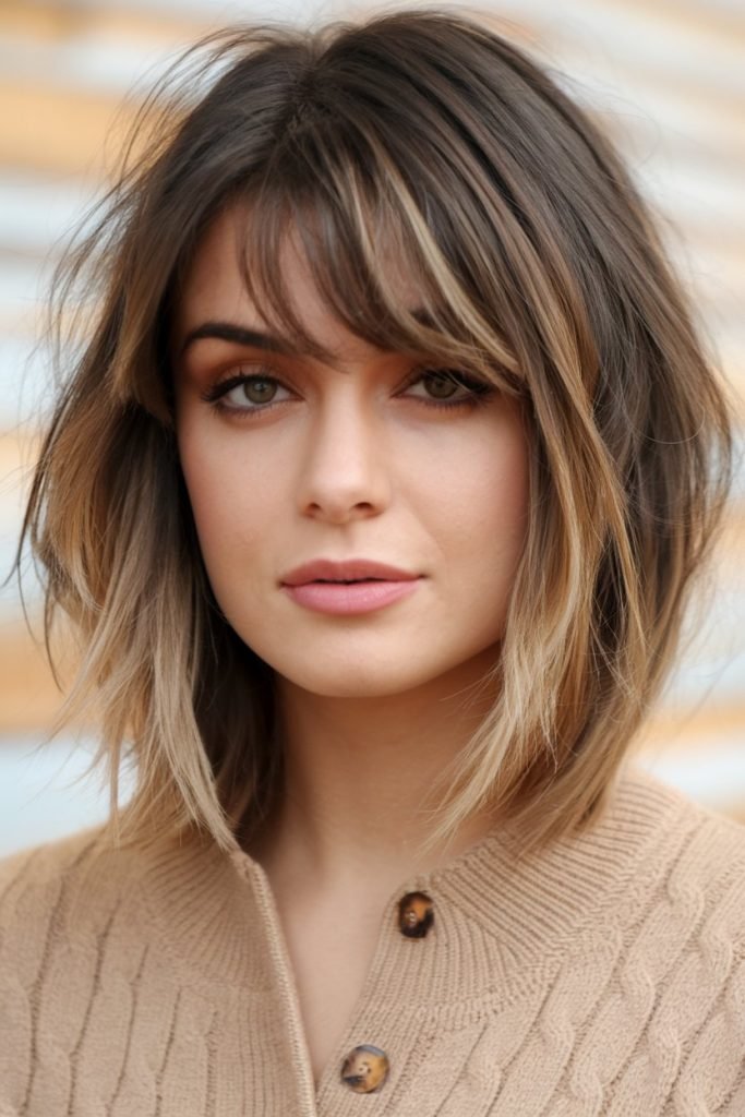 Blunt Bob with Deep Side Part