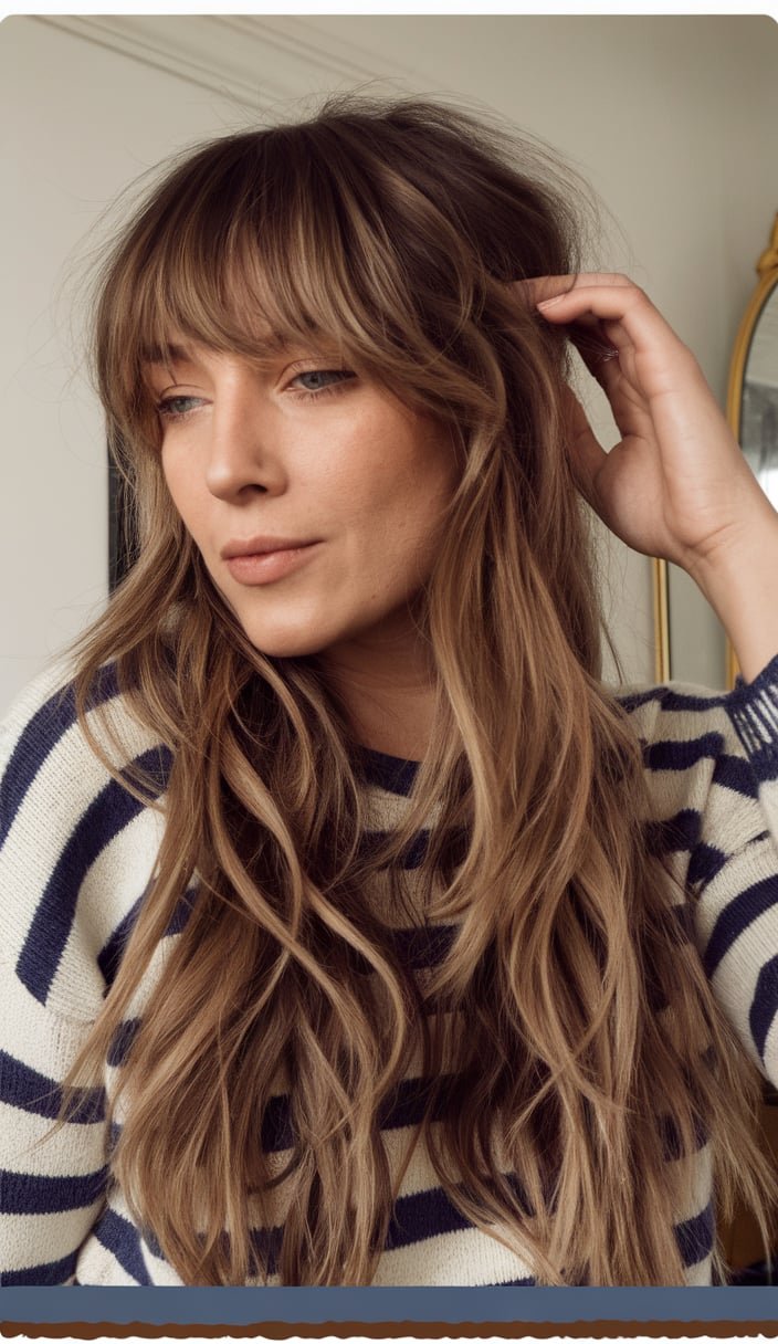 Bohemian Layers with Wispy Bangs