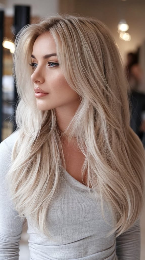 Champagne Blonde with Soft Layers