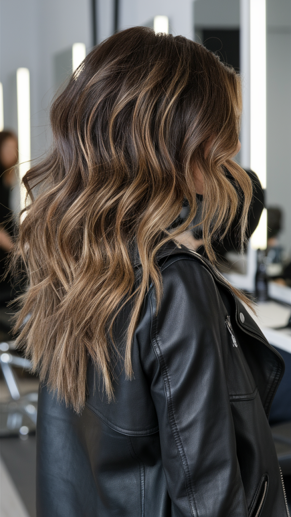 Chestnut Brown with Flowing Layers