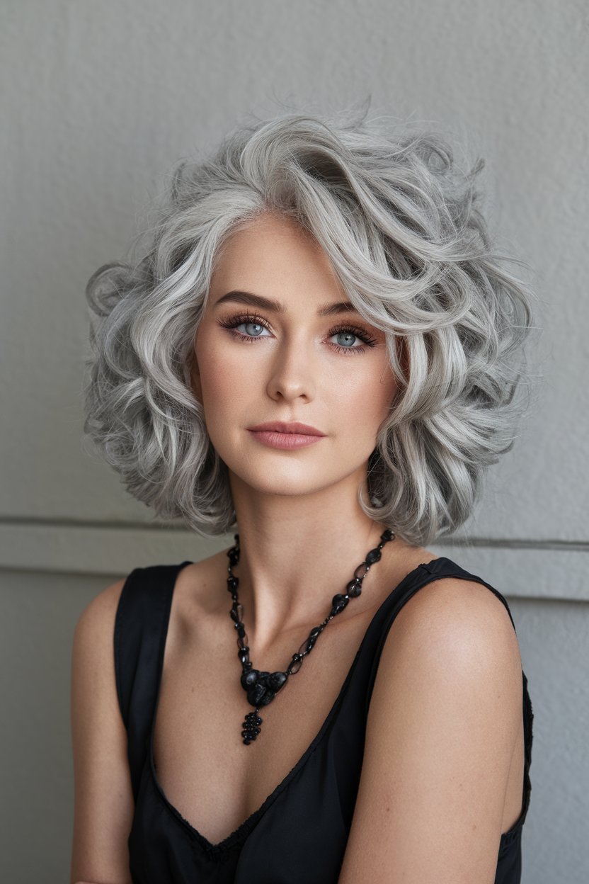 Elegant Silver Curls