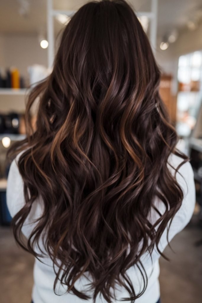 Espresso Brown with Subtle Golden Highlights