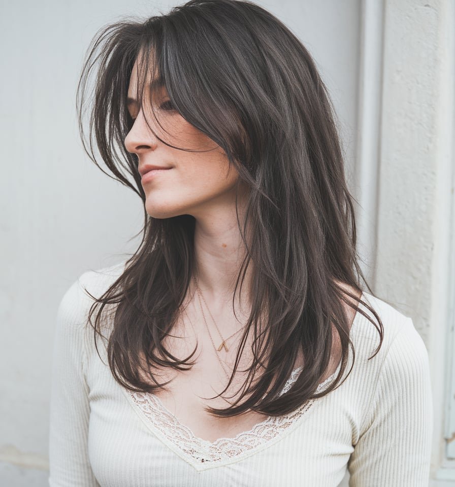 Feathered Brunette Layers