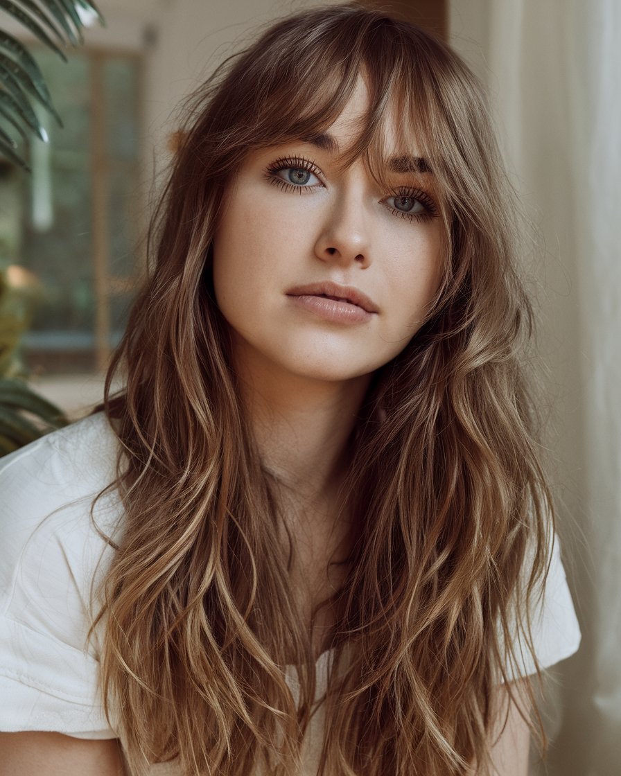 Glamorous Waves with Side Bangs