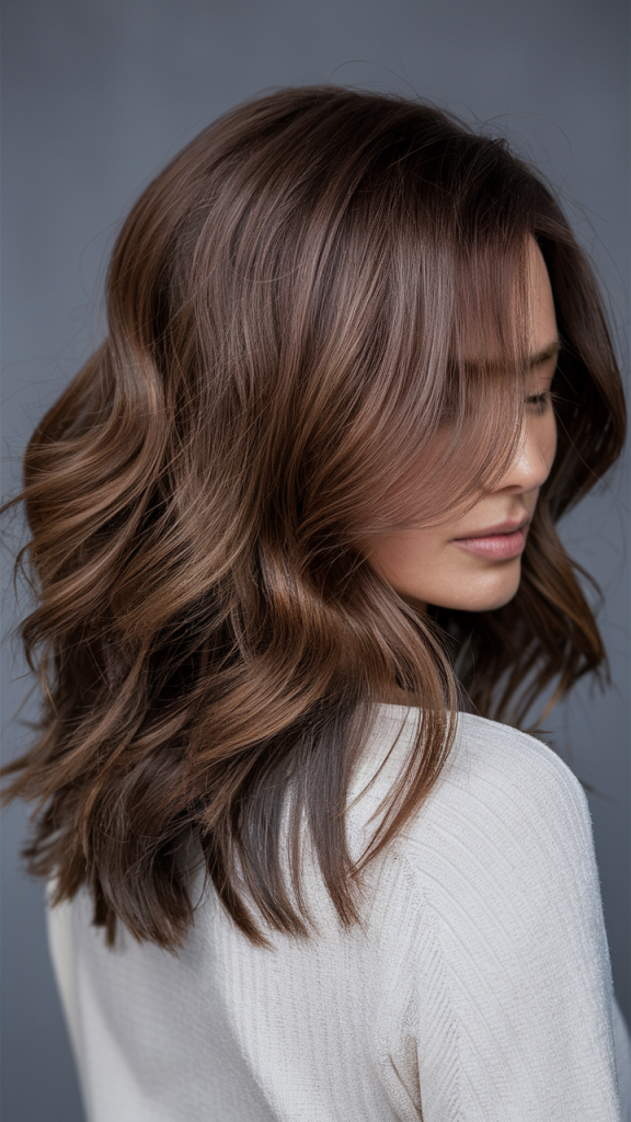 Glossy Mocha Brown with Soft Layers