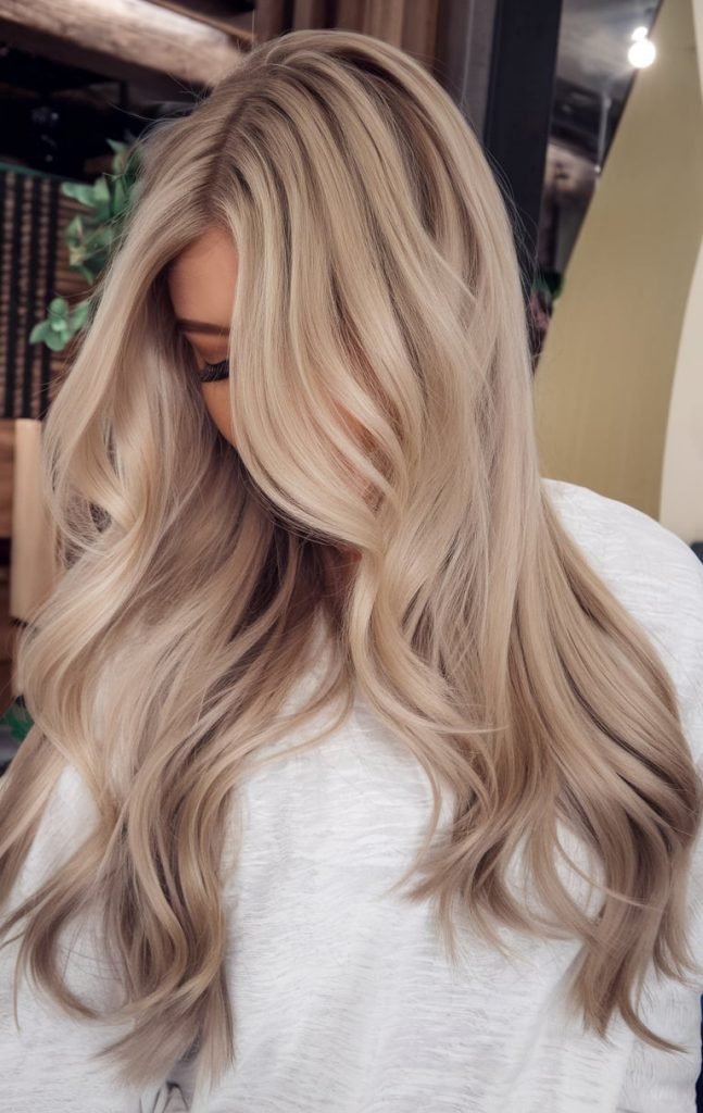 Golden Beige Blonde with Soft Layers