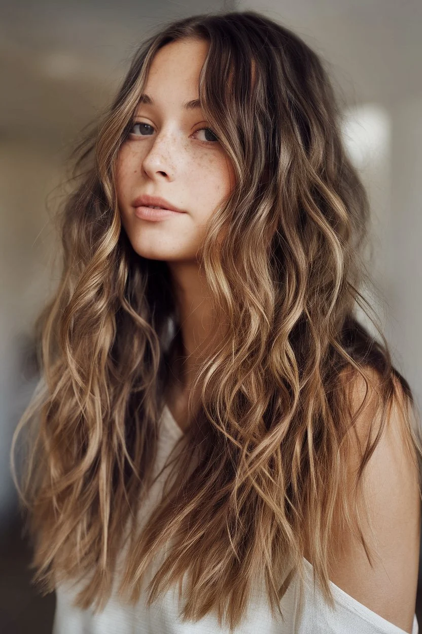 Golden Wavy Ombre