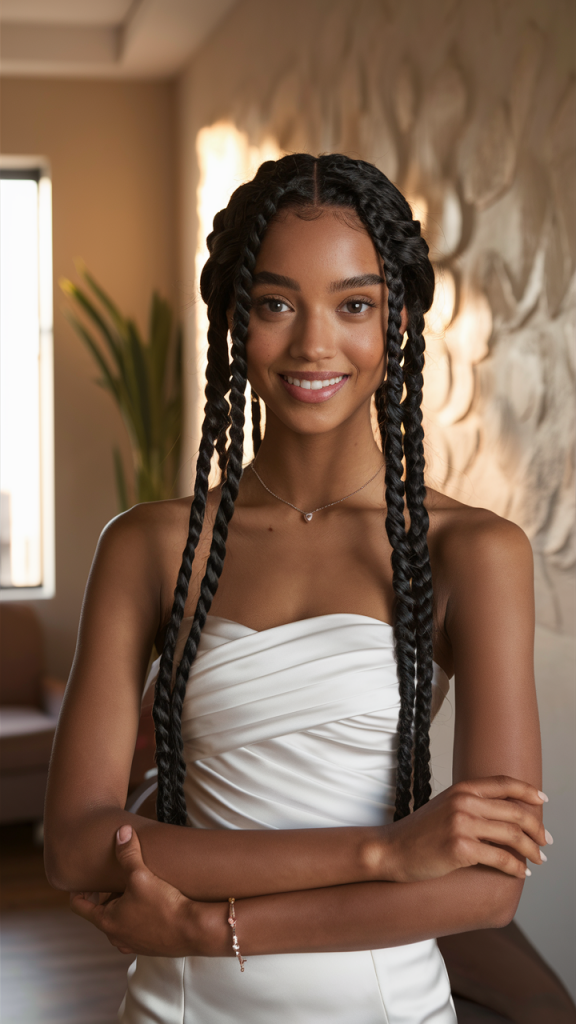 Half-Up Twists with Defined Curls