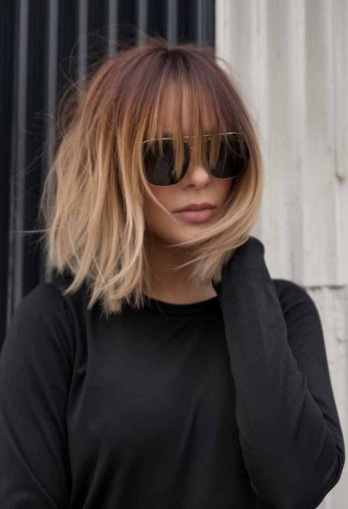 Honey-Toned Ombre Lob