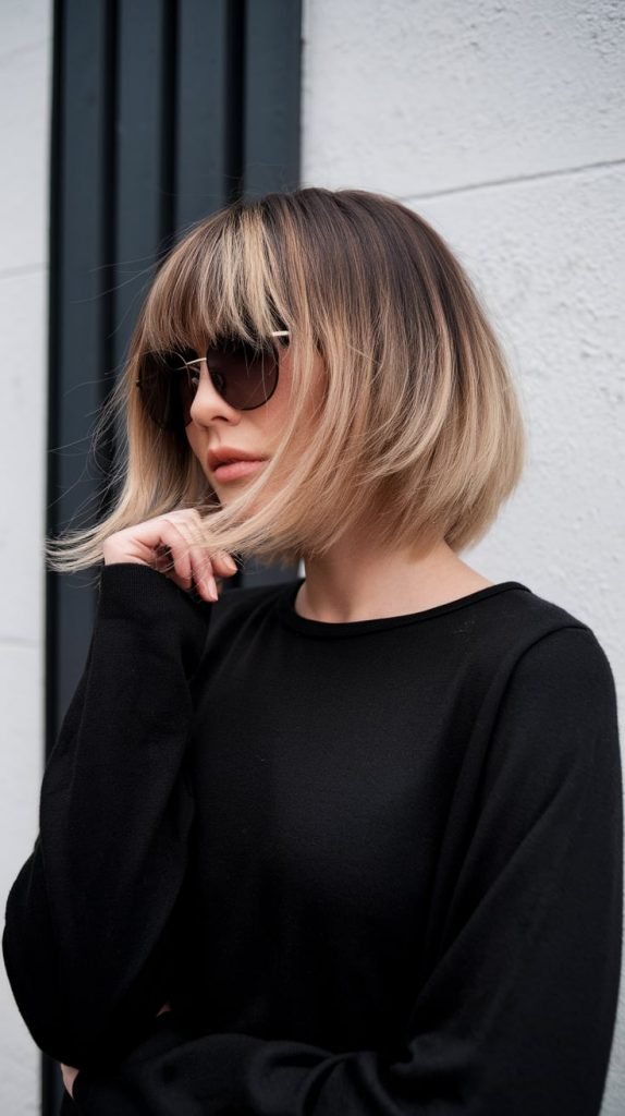 Honey-Toned Ombre Lob