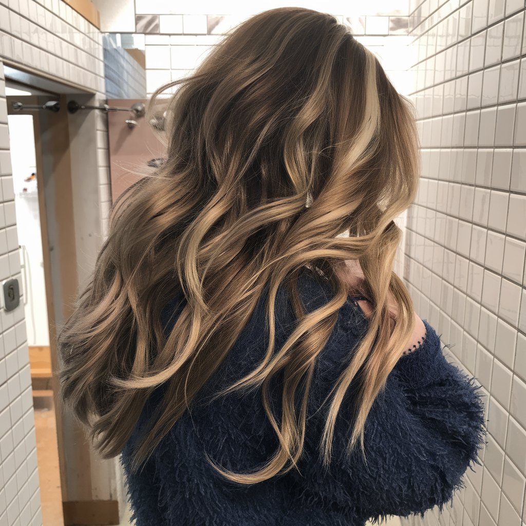 Honey Blonde Balayage Waves