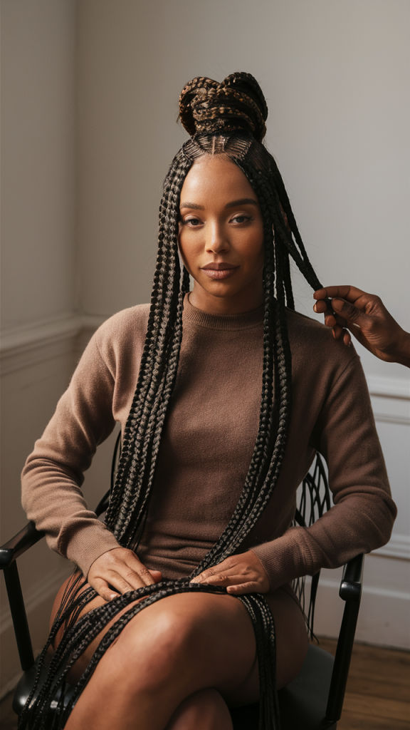 Heart-Shaped Cornrows with Curls