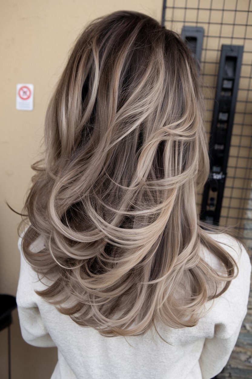 Layered Elegance with Ashy Undertones