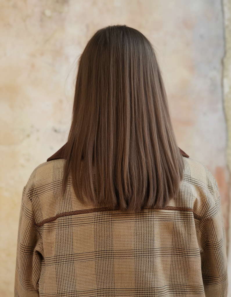 Layered Medium Cut with Curtain Bangs