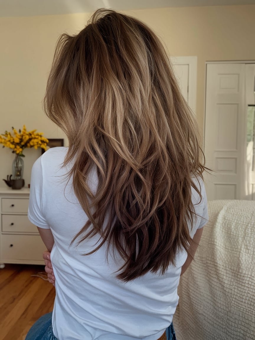 Long Layers with Warm Balayage