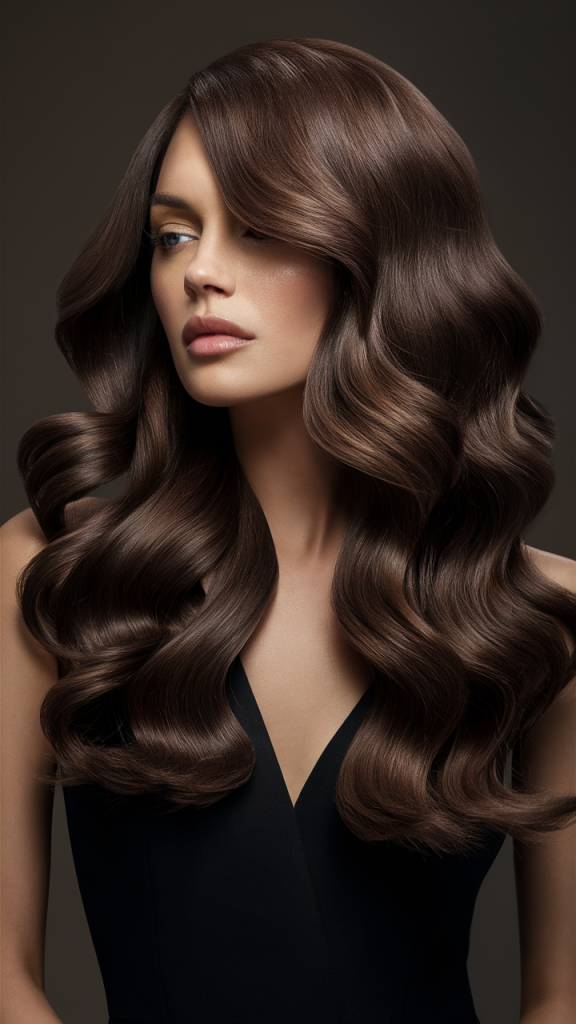 Luxurious Espresso Brown Waves