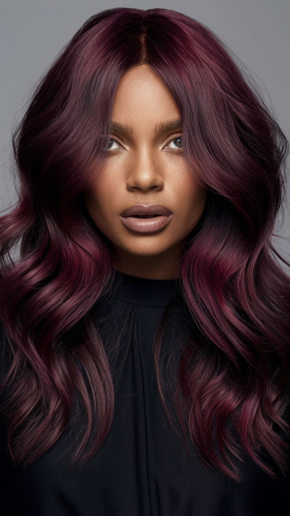 Mahogany Brown with Burgundy Undertones