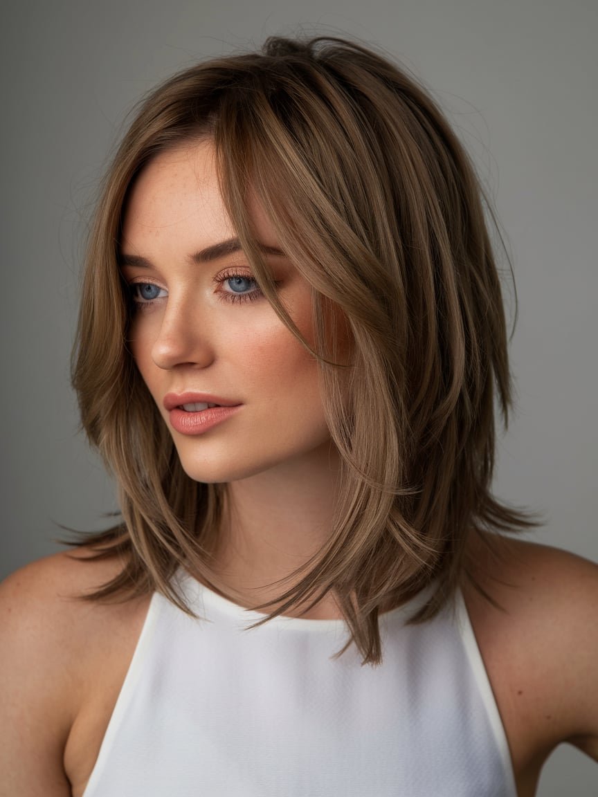 Polished Lob with a Side Part