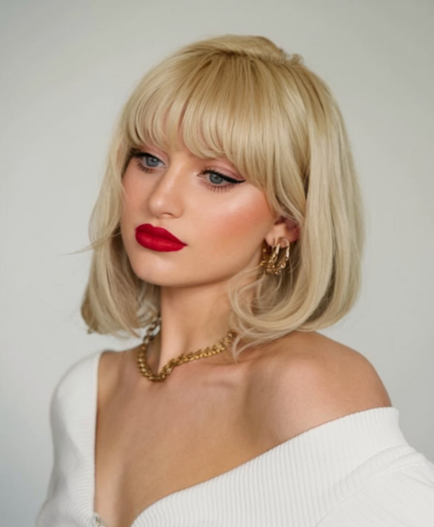 Retro-Inspired Blonde Bob