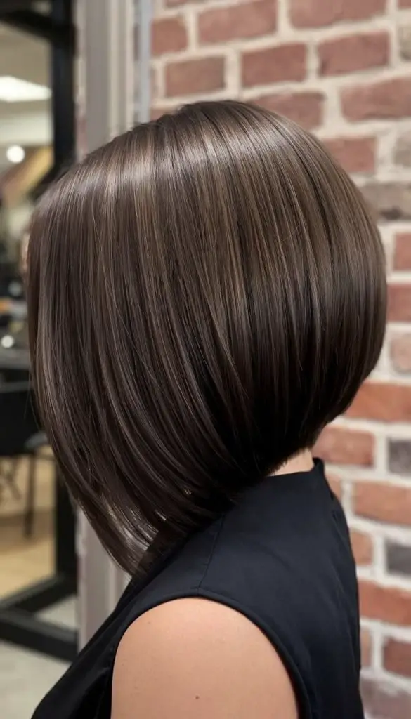 Rich Chocolate Brown Stacked Bob
