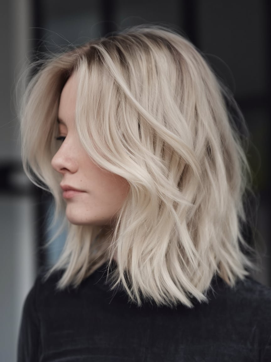 Rooted Ash Blonde Waves