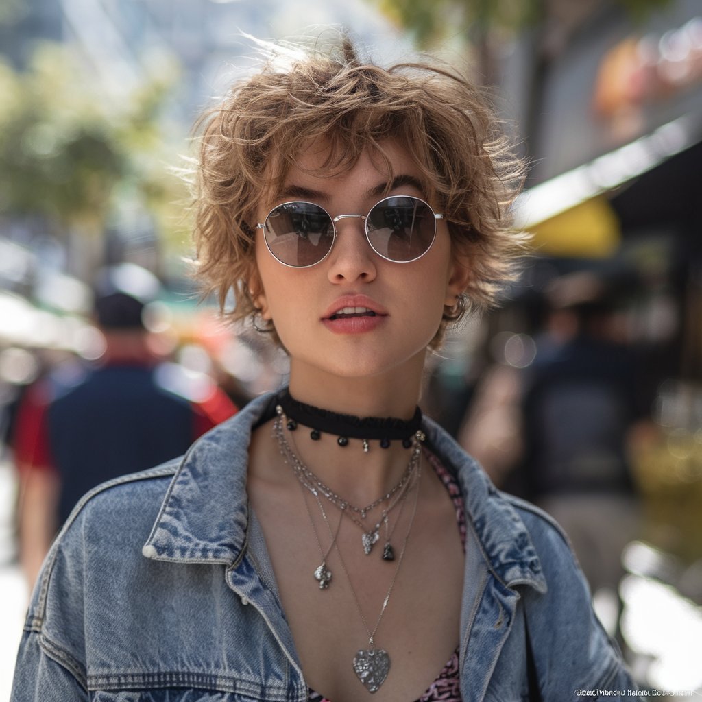 Short Textured Bob with Wispy Bangs