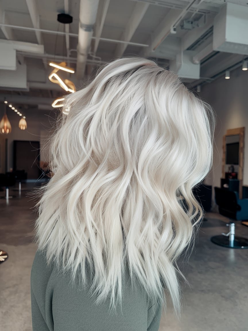 Sleek Ice Blonde Layers