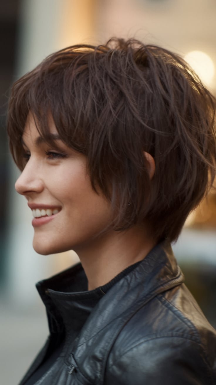 Sleek Pixie with Side-Swept Bangs