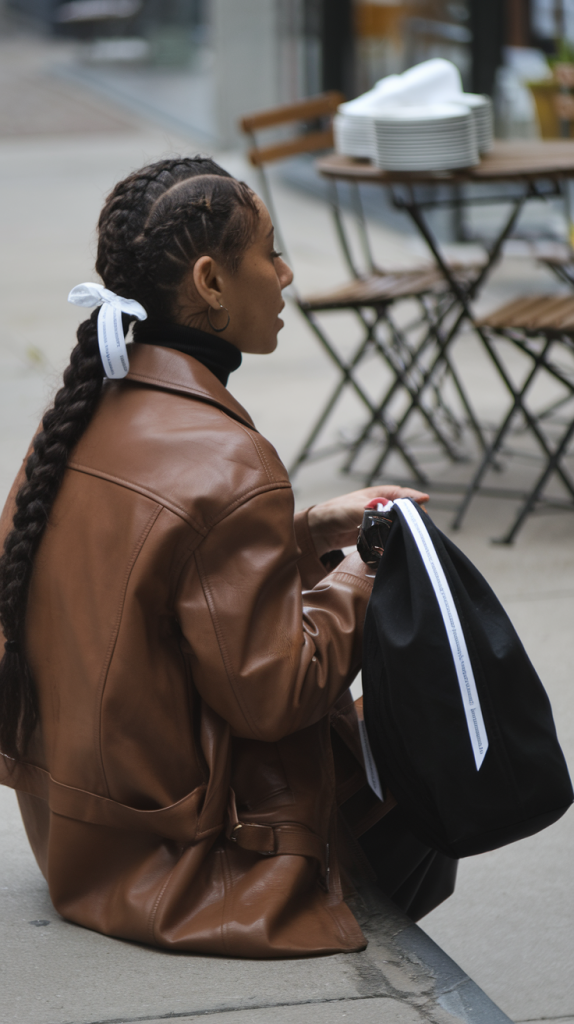 Sleek Ponytail with Ribbon