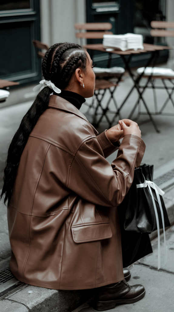 Sleek Ponytail with Ribbon