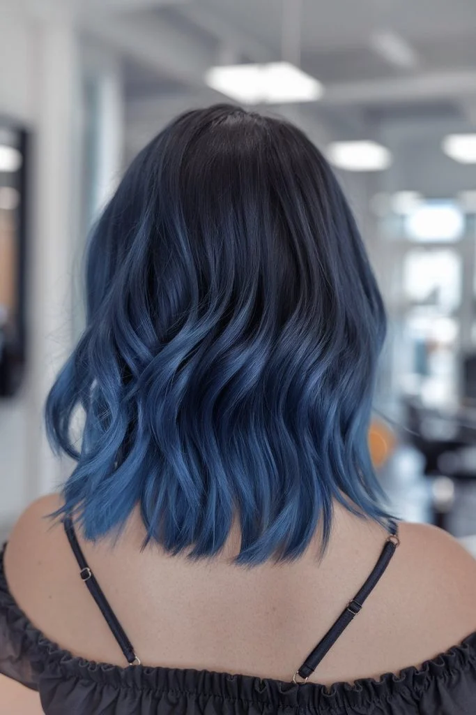 Smoky Blue Balayage