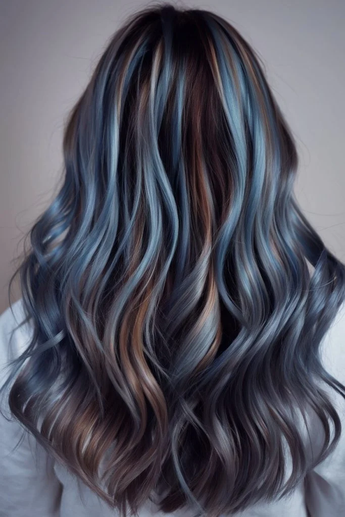 Smoky Sapphire Streaks