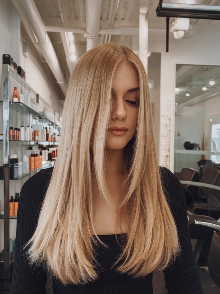 Soft Blonde Layers with Luminous Highlights