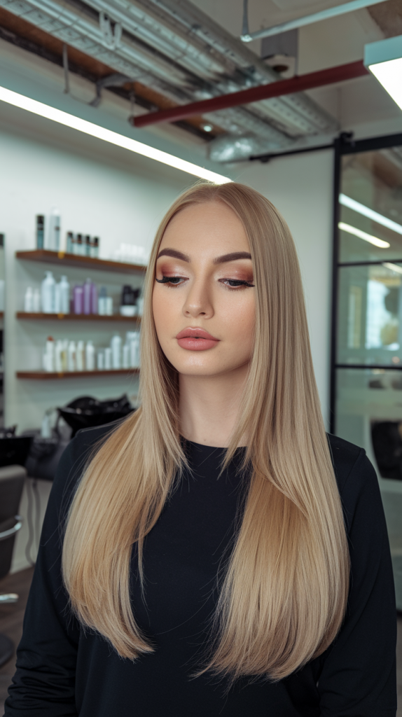 Soft Blonde Layers with Luminous Highlights