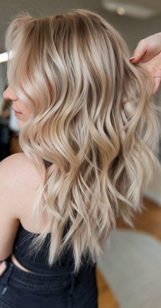 Soft Layered Blonde Waves