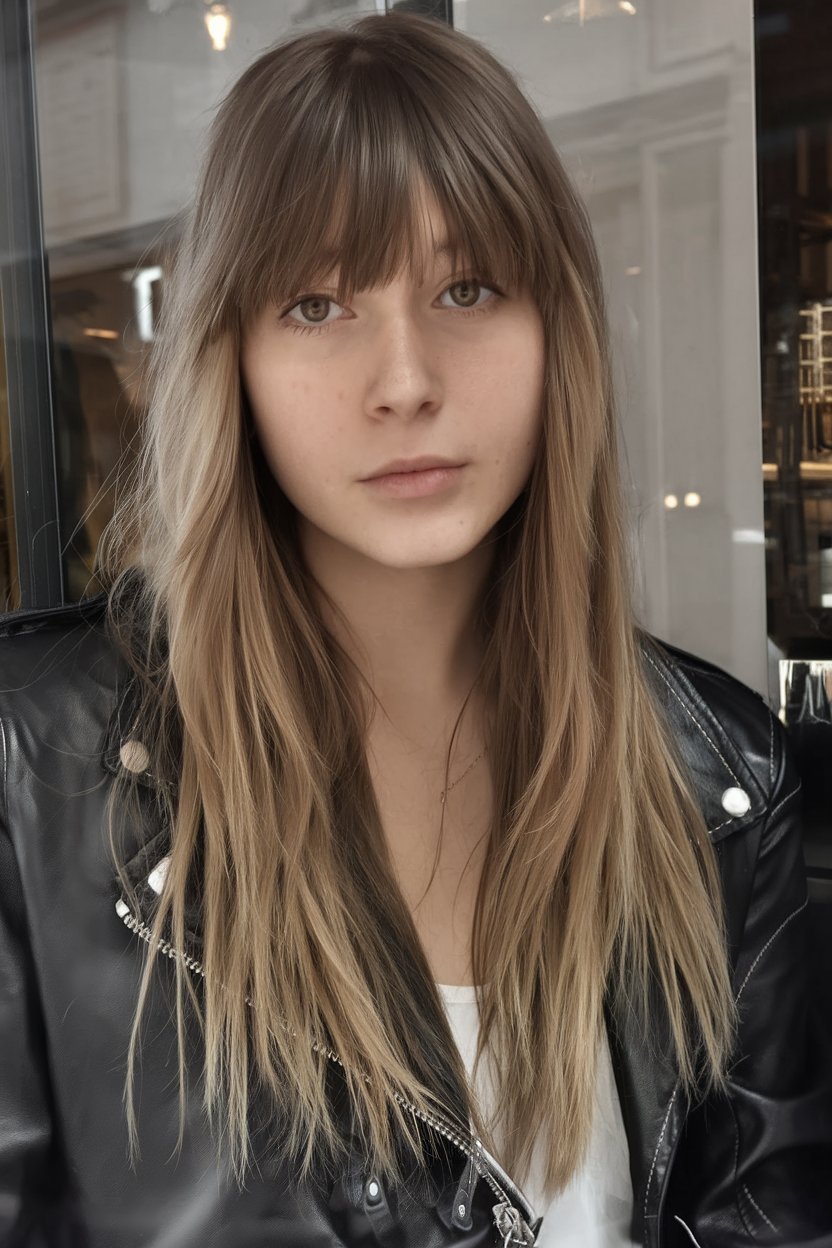 Soft Layers with Wispy Bangs