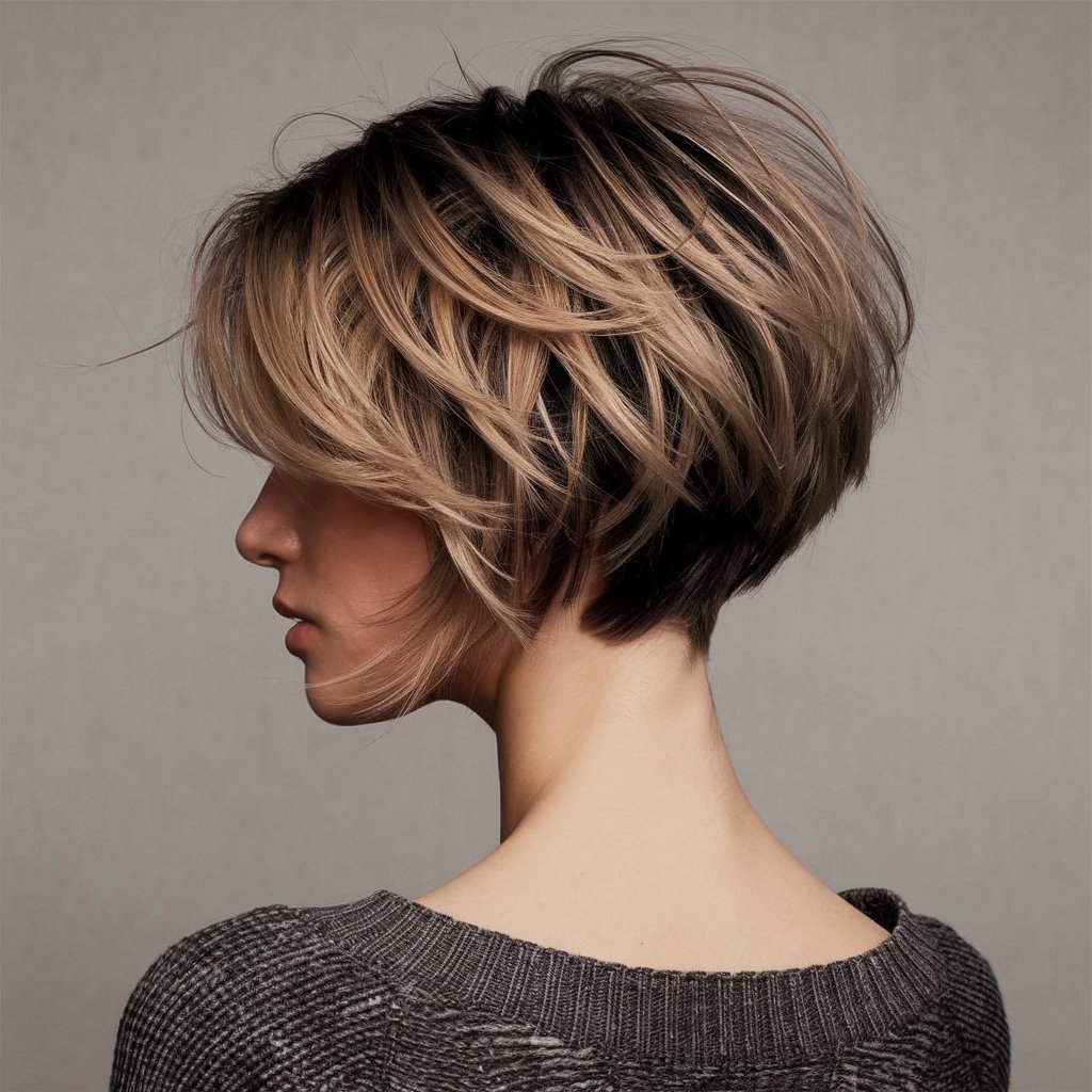 Textured Ash Blonde Bob