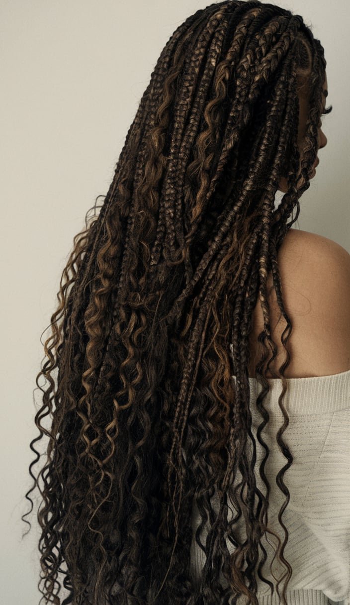 Textured Braids with Loose Waves