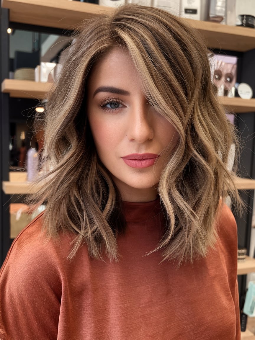 Textured Lob with Side Part