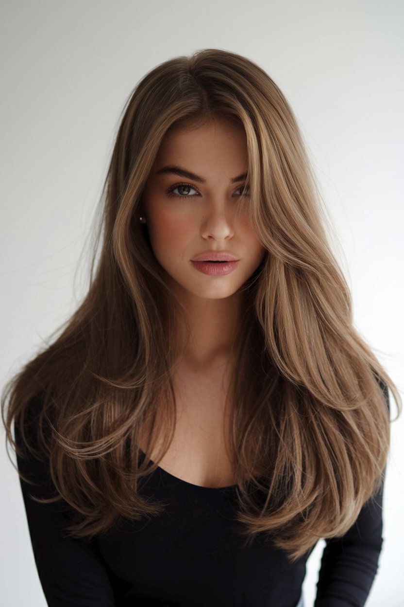 Tousled Layers with a Middle Part