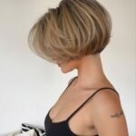 Voluminous Caramel Blonde Bob