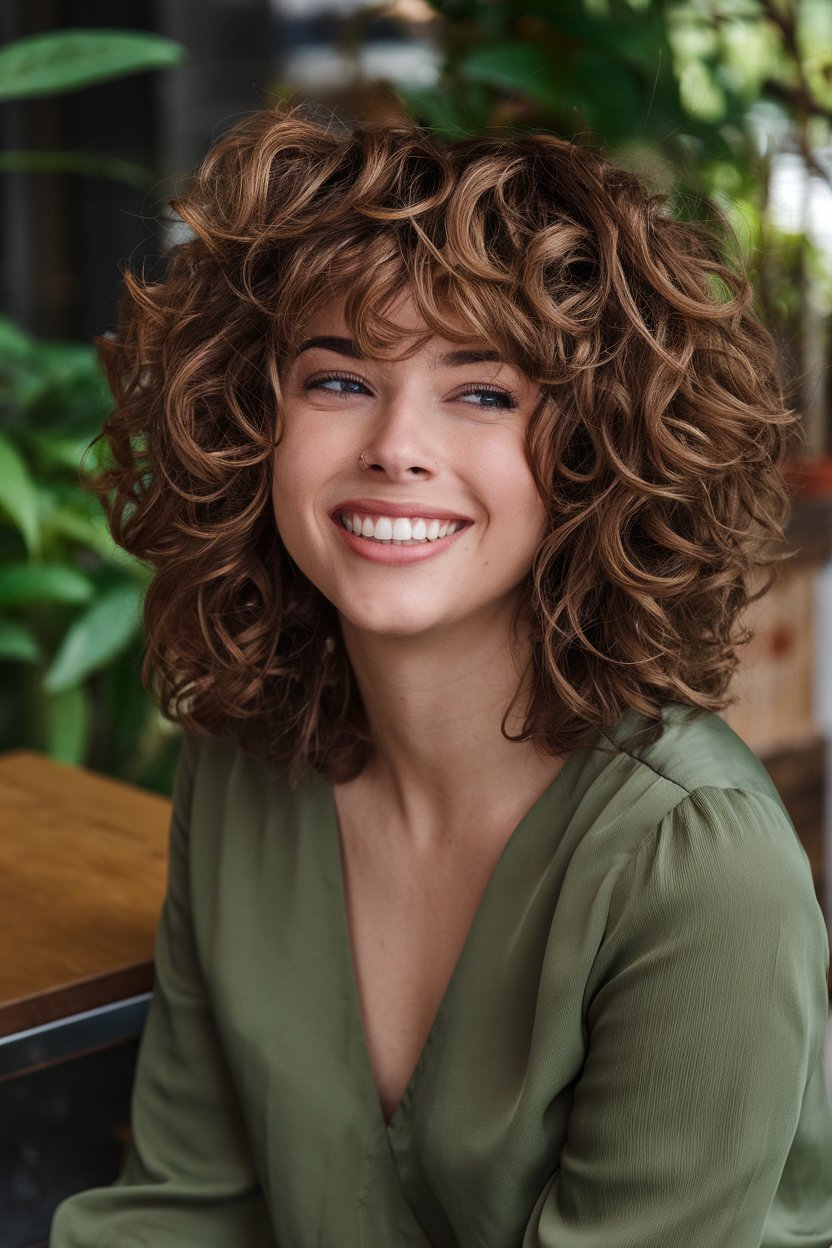 Voluminous Curly Bob