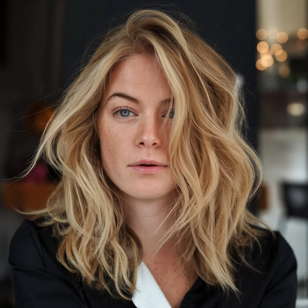 Warm Beige Balayage Hair Color
