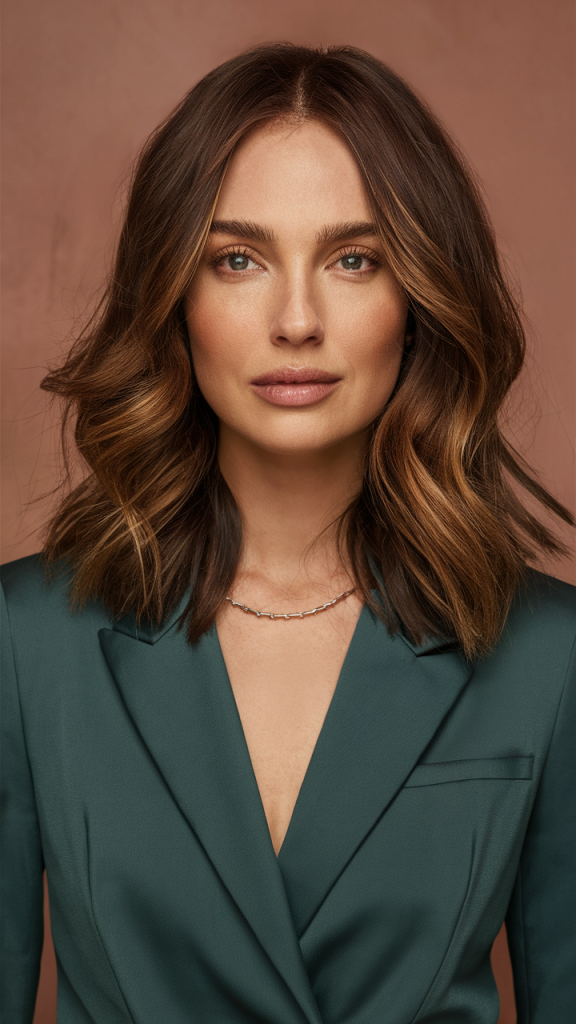 Warm Chestnut Brown with Subtle Golden Hues