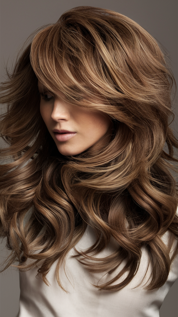 Warm Mocha Brown with Voluminous Layers