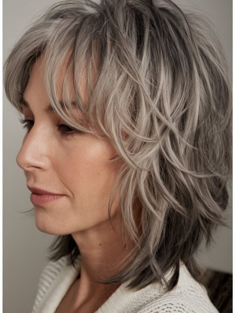 Wavy Mid-Length Bob with Textured Layers