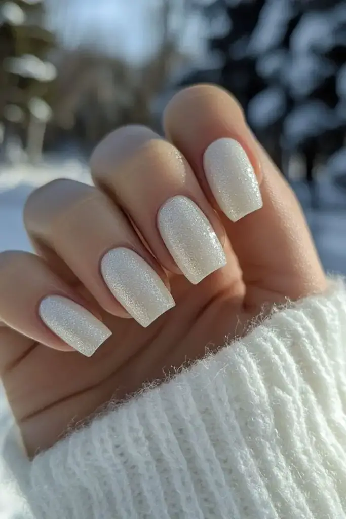 Frosted Whisper Nail Design
