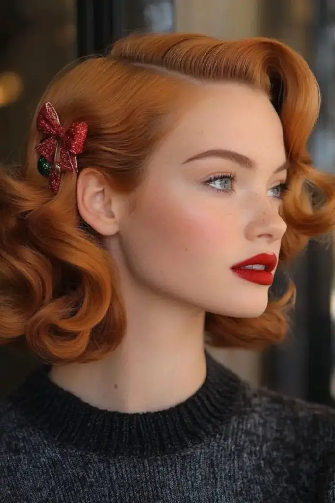Vintage Pin Curls for Retro Charm with a Modern Twist