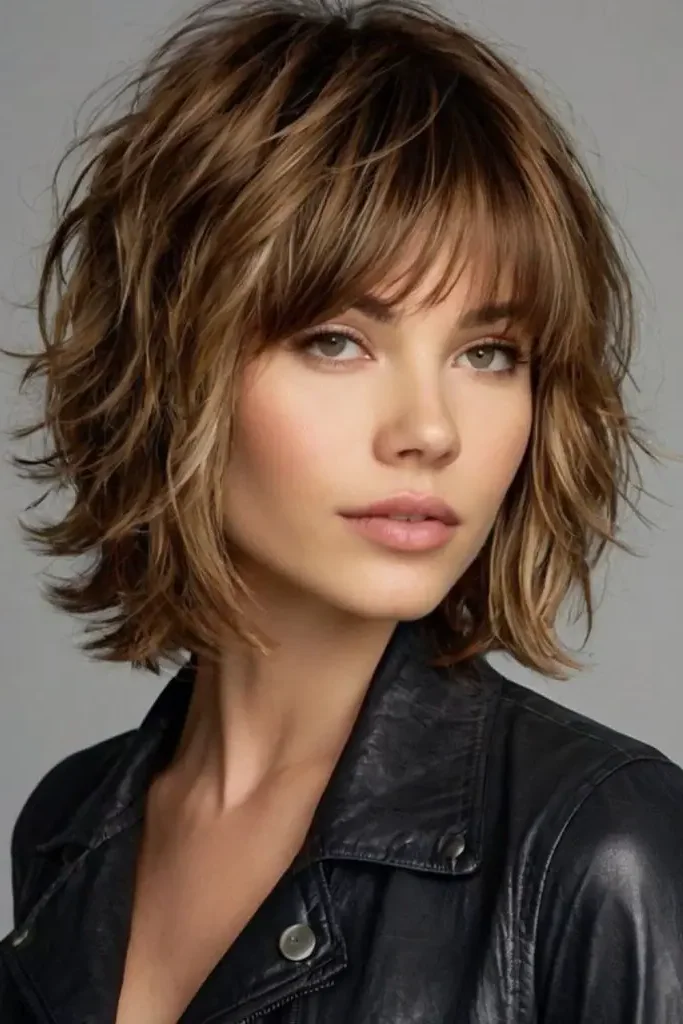 Radiant Honey Shag Hairstyle